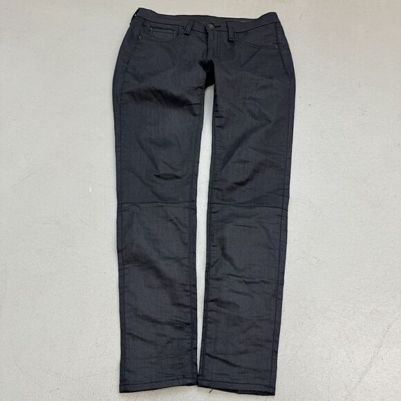 Rag & Bone Devi Skinny Jeans Lace Up Ankle Waxed Coated Black Wash Sz 28 (31x28) - Picture 2 of 9